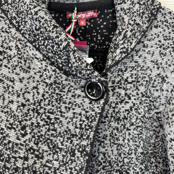 Betty Betty Women's Gray & Black Single Button Sweater Cardigan Size Small - Picture 4 of 7